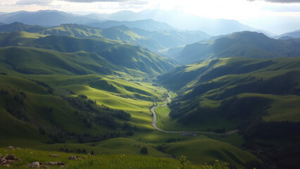 Fototapeta premium view from the top of mountain