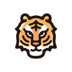 Tiger outline icon for graphic design, apps and websites