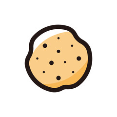 Chapati outline icon for graphic design, apps and websites