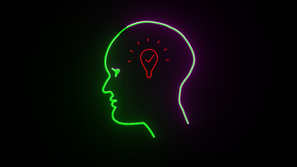 head silhouette with bulb