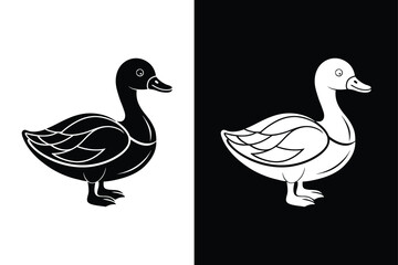 Create a Bold Statement with Simple Duck Icon Vector Design
