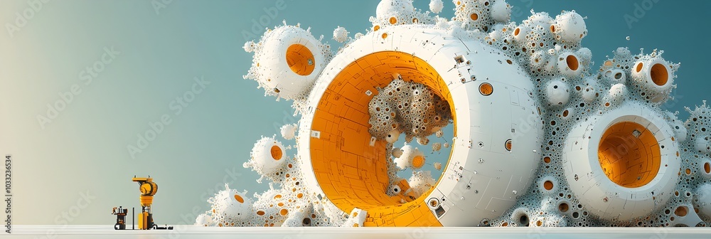 Aufkleber Mesmerizing abstract fractal designs representing the infinite and complex mathematical structures of the digital realm  These colorful