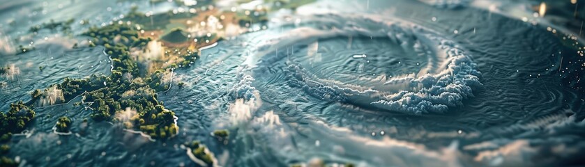 Illustrate the consequences of climate change with lifelike 3D models of extreme weather events