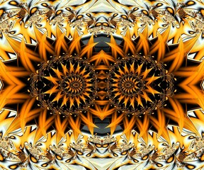 Computer generated abstract colorful fractal artwork