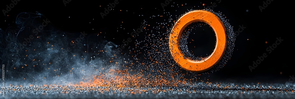 Fototapete Mesmerizing visualization of magnetic fields using iron filings on a surface  Swirling patterns and dynamic lines create an abstract scientific and modern visual effect