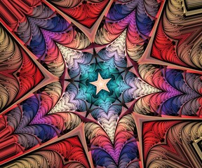 Computer generated abstract colorful fractal artwork
