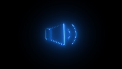 neon light speeker icon