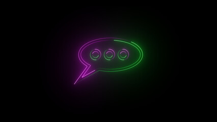 background with glowing lines sms icon