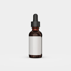 serum bottle mockup with a white background