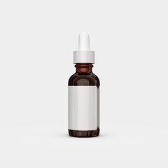serum bottle mockup with a white background