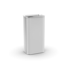 tin for mockup with a white background