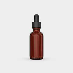 serum bottle mockup with a white background