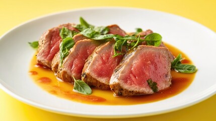 Vitello Tonnato Styled Plate with Fresh Herbs