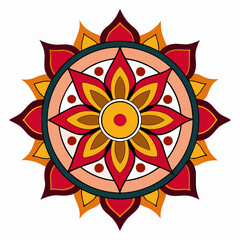 Mandala art design line art vector