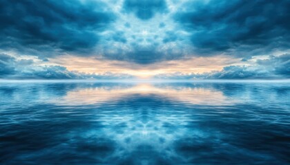 Fototapeta premium Stunning Symmetrical Ice Patterns on a Frozen Lake Reflecting the Winter Sky, Nature's Abstract Art in Icy Serenity