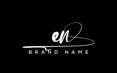 ENletter beauty handwriting vector logo.
