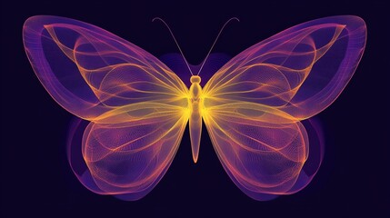 Delicate Butterfly with Vibrant Wings Symbolizing Beauty