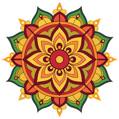 Mandala art design line art vector