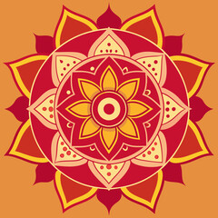 Mandala art design line art vector