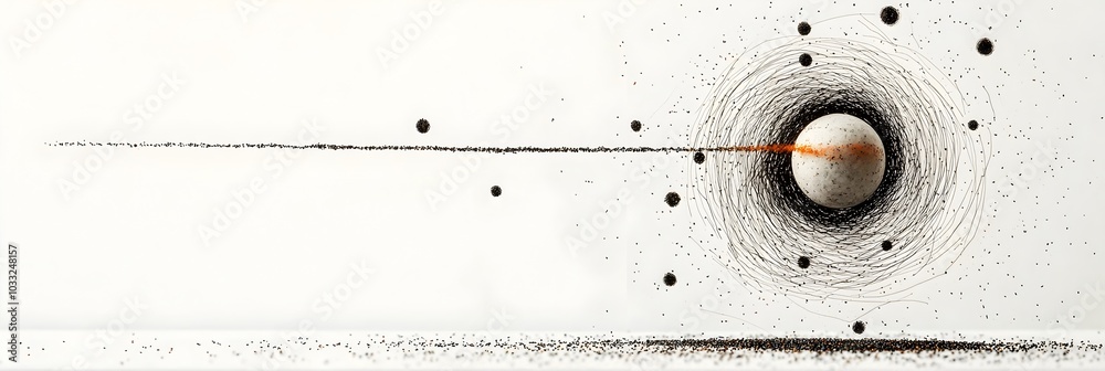 Aufkleber Visualizing the intricate patterns of magnetic fields through the captivating arrangement of iron filings on a surface