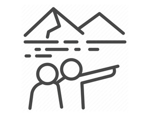 Mountain icon symbol vector image illustration