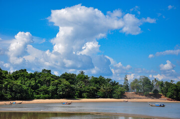 beach with sky krabi thailand