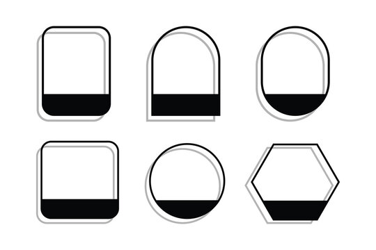 Decorative frame ,  basic shapes frames , ornament frame , line geometric frame , double shapes frame ,wedding label card vector illustration	