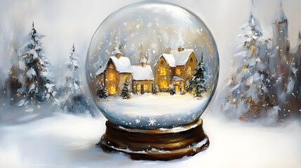 snow globe in the night