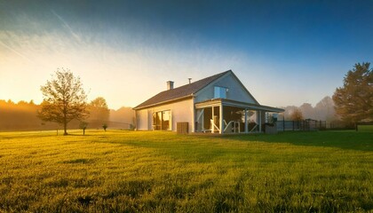 Obraz premium Haus Herrenhaus Bauernhaus Landhaus in der Natur Freistehend