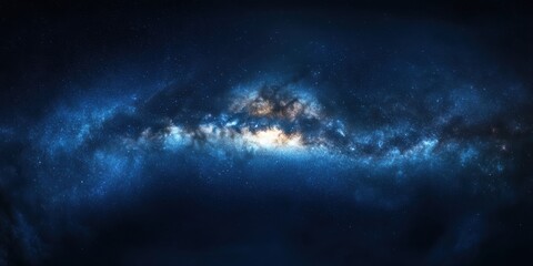 Fototapeta premium A dark blue night sky filled with stars.