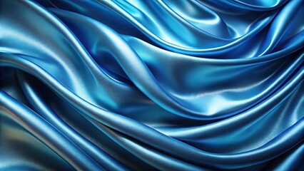 Abstract blue satin luxury fabric background with leading lines