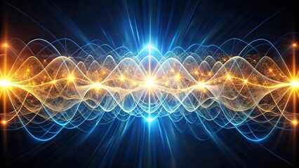 Obraz premium Abstract brainwave patterns illuminated by light