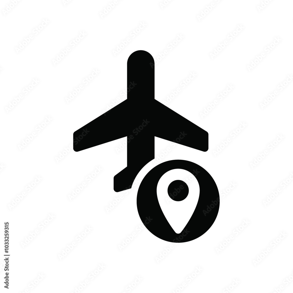 Poster Airport location icon web design in vector