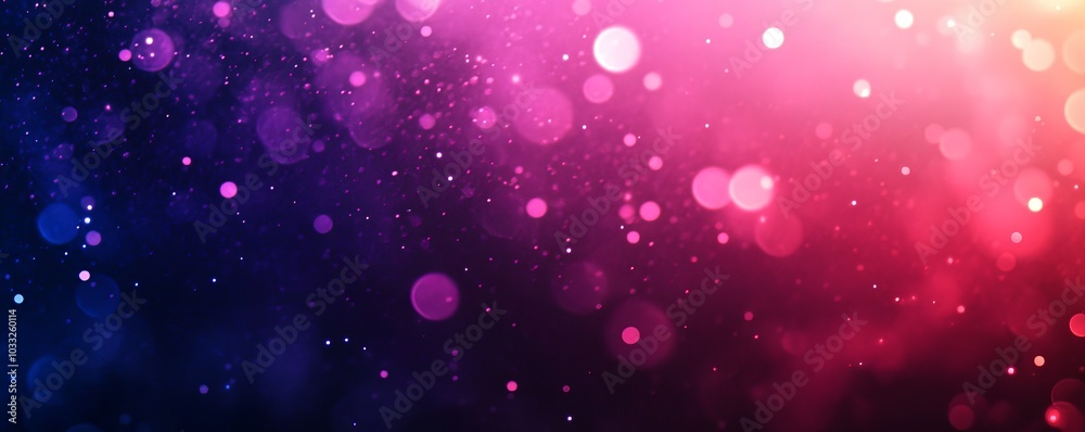 Poster sparkling gradient bokeh background with pink and purple lights. festive celebration and artistic ab