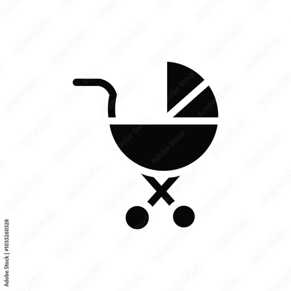 Poster babysitter icon web design in vector