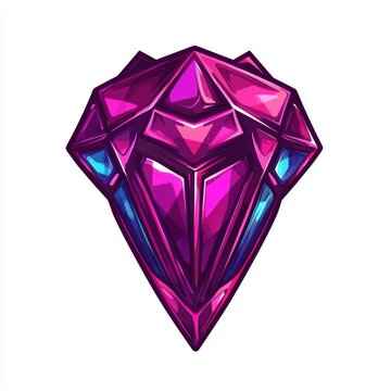 Flat style ruby illustration, isolated on a white background.