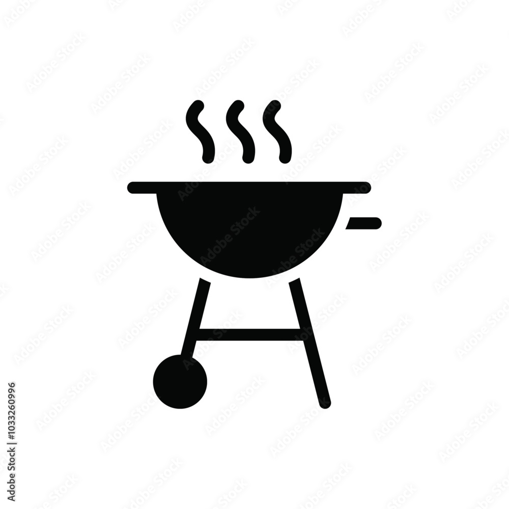 Poster barbecue grill icon web design in vector