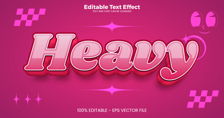 Heavy editable text effect in new modern trend style	