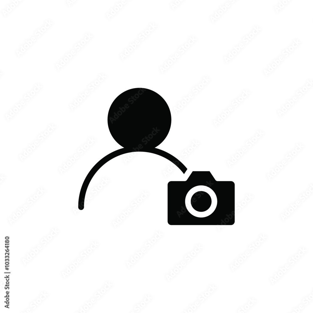Aufkleber cameraman icon web design in vector