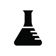 Chemical flask icon web design in vector