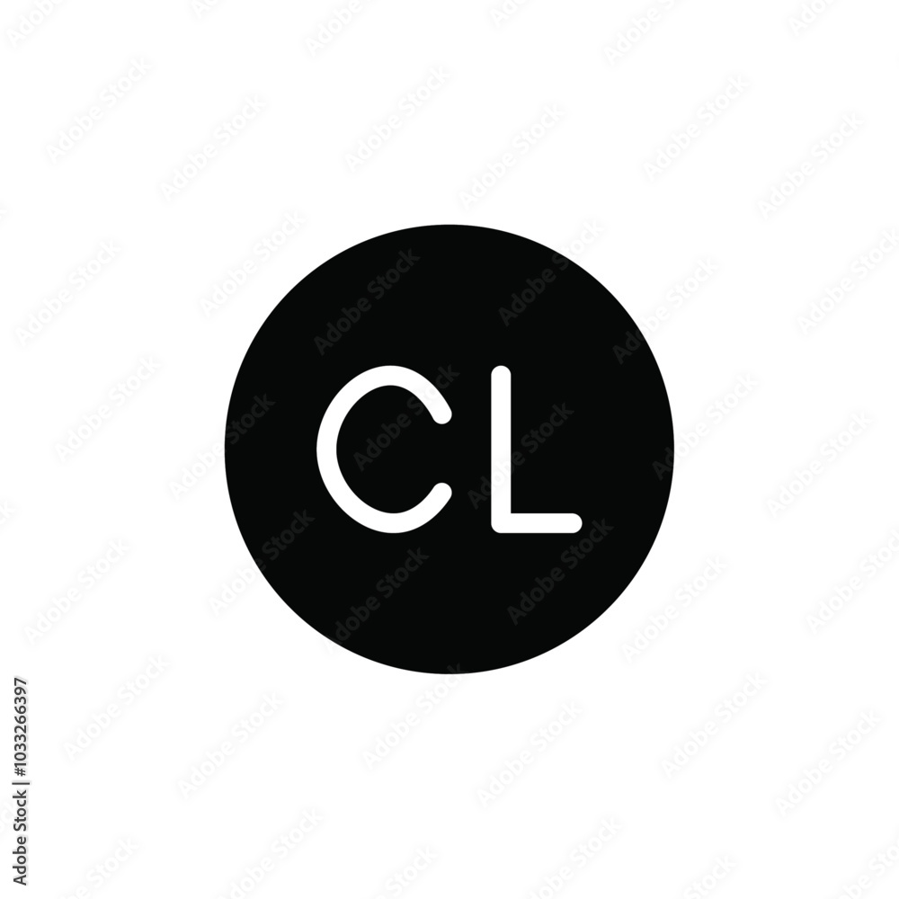 Poster chlorine bleach icon web design in vector
