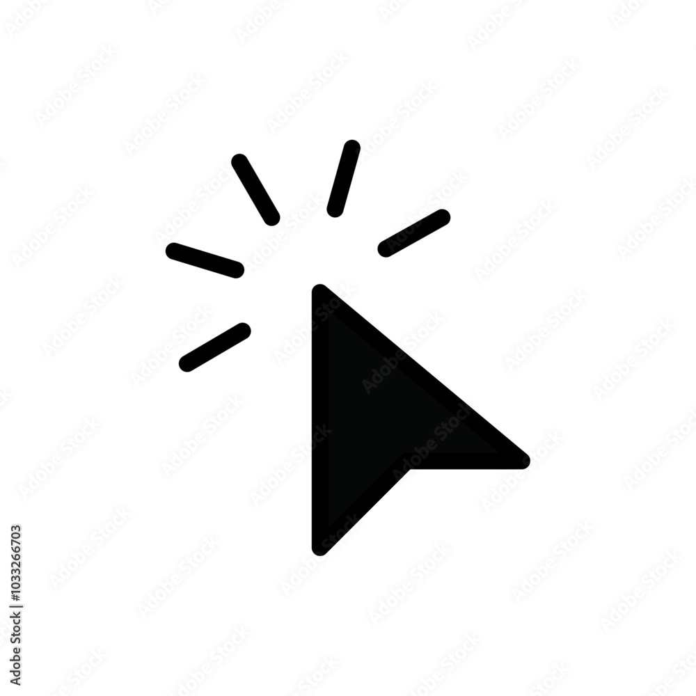Poster click icon web design in vector
