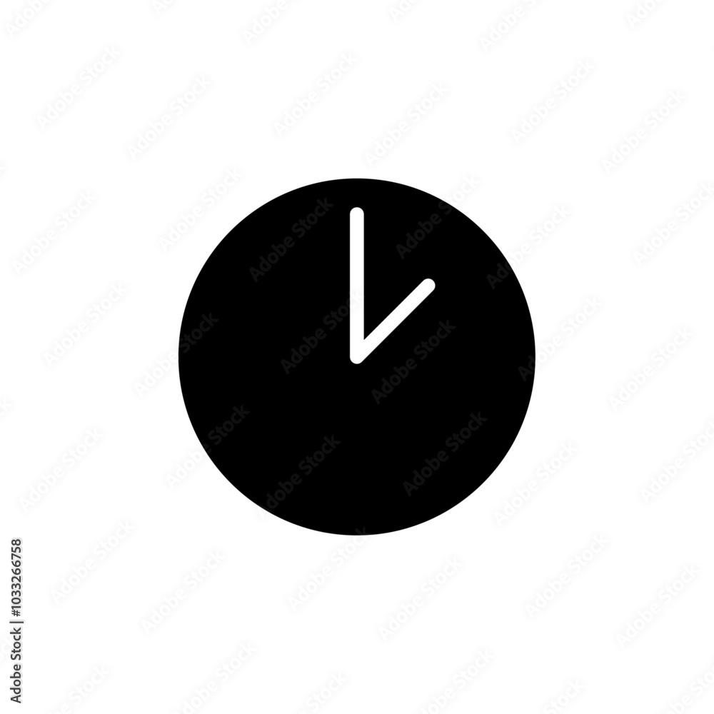 Poster clock icon web design in vector