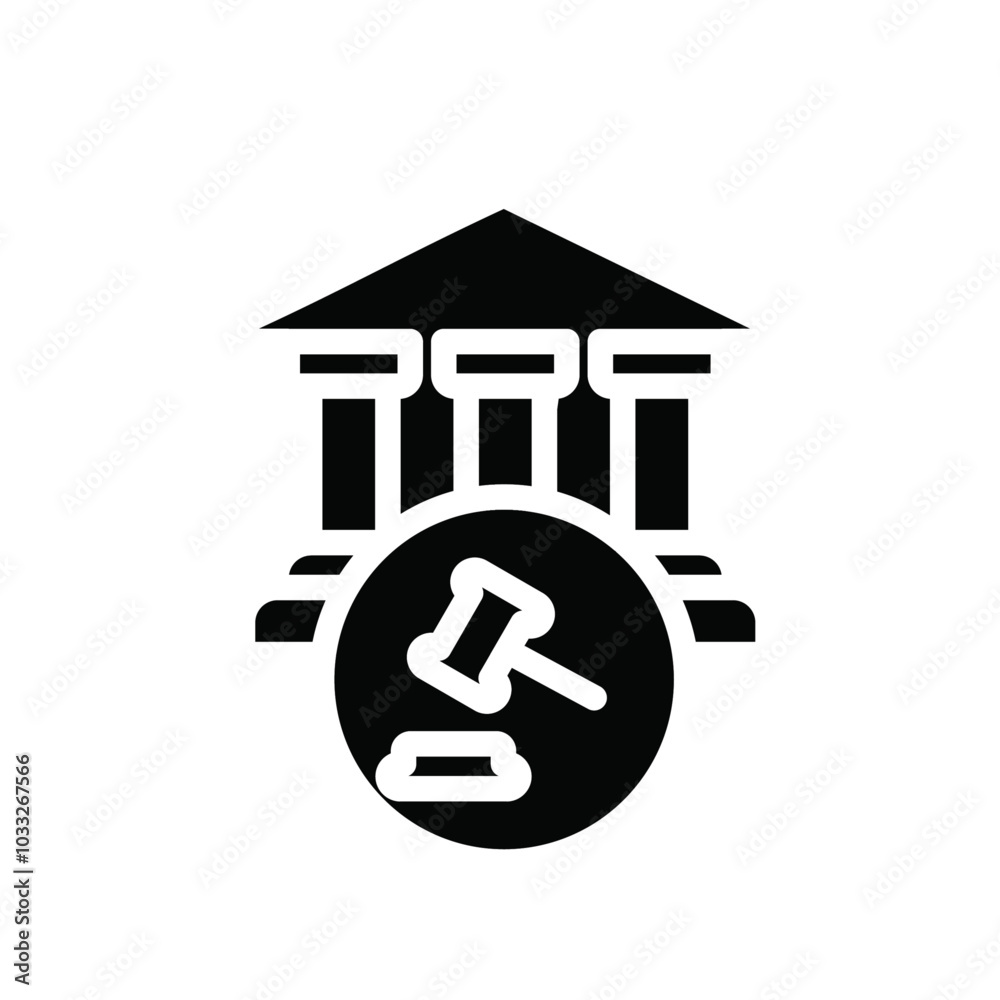 Poster court judgement icon web design in vector