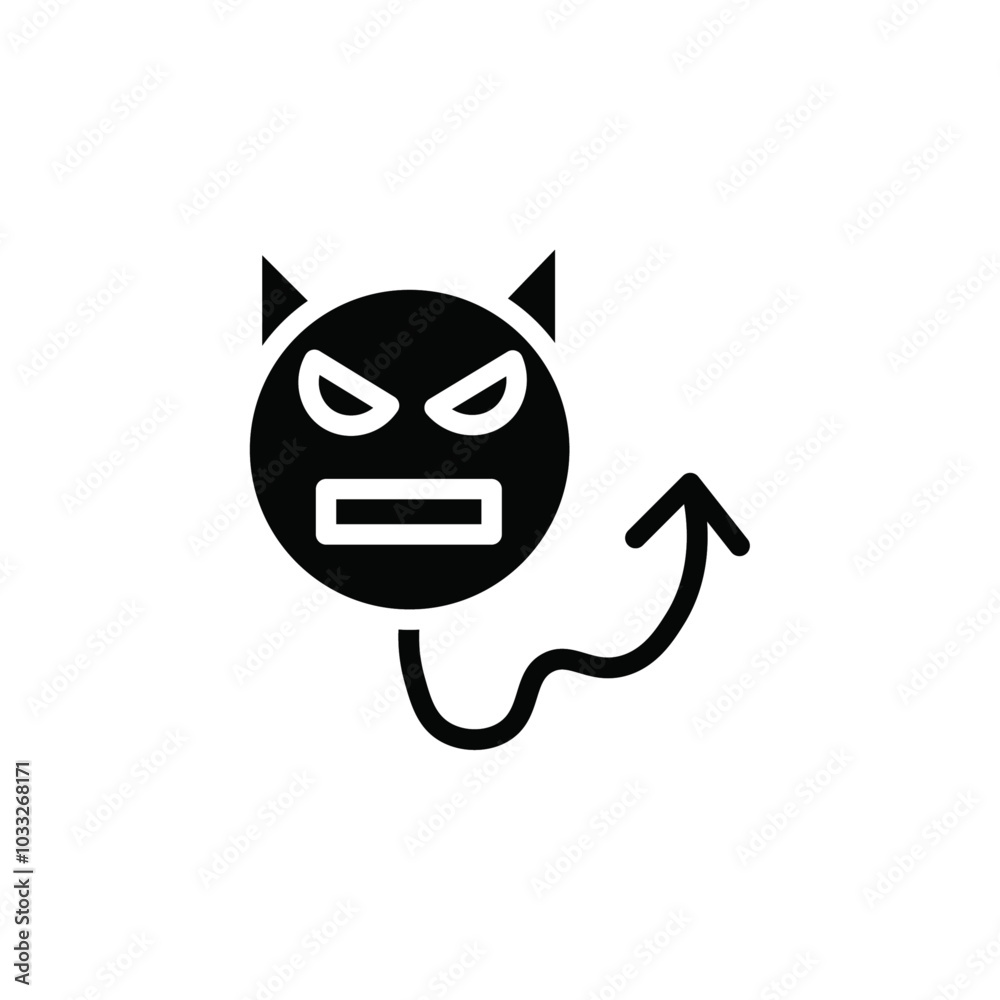 Aufkleber demon devil icon web design in vector