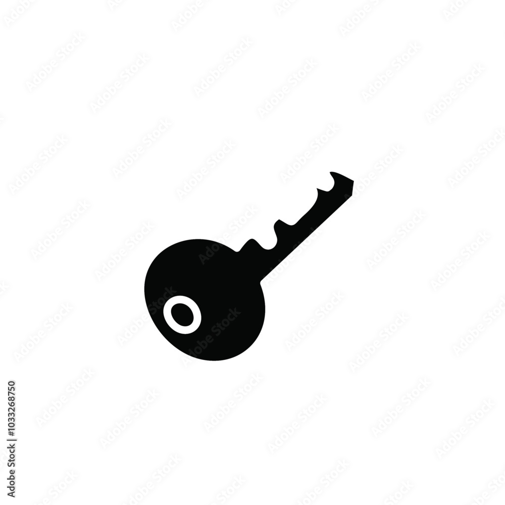 Aufkleber door key icon web design in vector