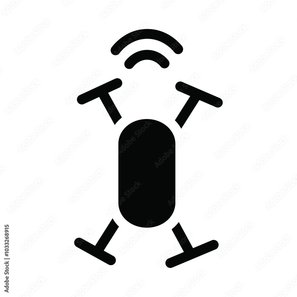 Poster Drone Technology icon web design in vector