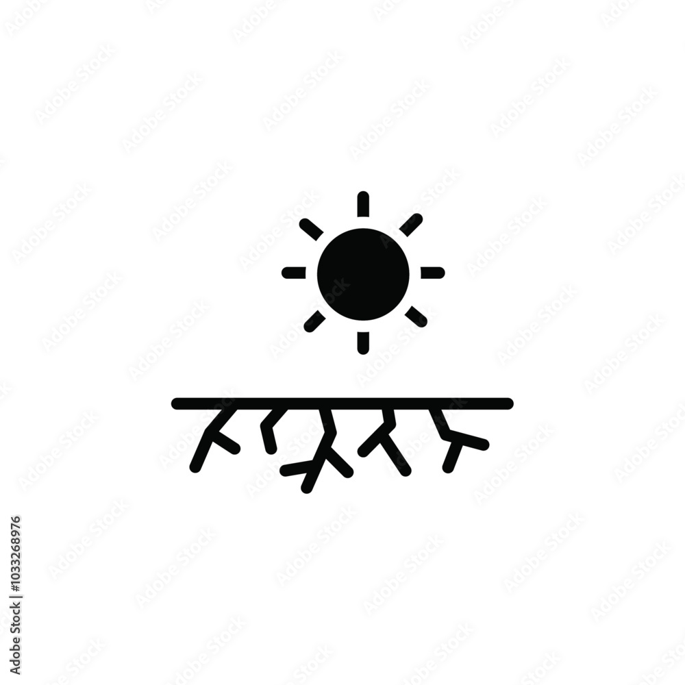 Poster Drought icon web design in vector