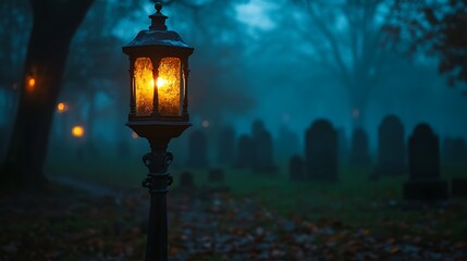 street lamp in the night