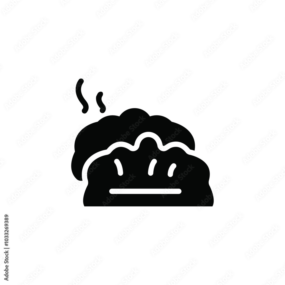 Poster dumplings icon web design in vector